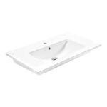 Seramiksan - LUNA MAT BEYAZ FLAT LAVABO 80 CM MOBILYA GEÇMELI
