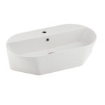 Seramiksan - STELLA MAT BEYAZ TEZGAH ÜSTÜ BATARYA DELİKLİ 65 CM